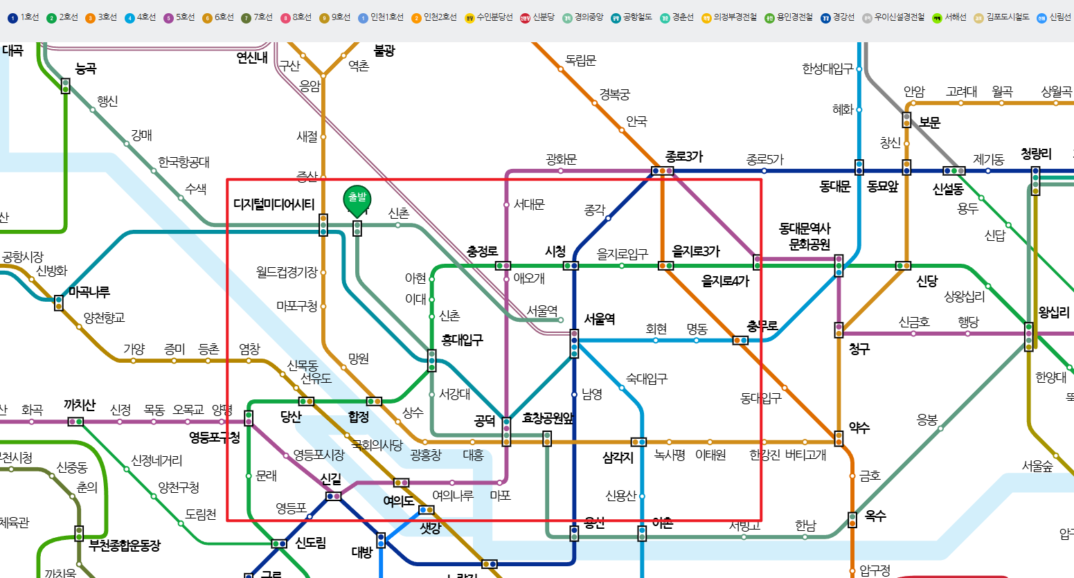 서울 지하철 노선도 크게보기7