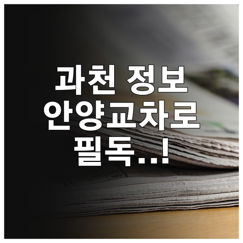 과천시 생활 정보 확인 안양교차로 종..