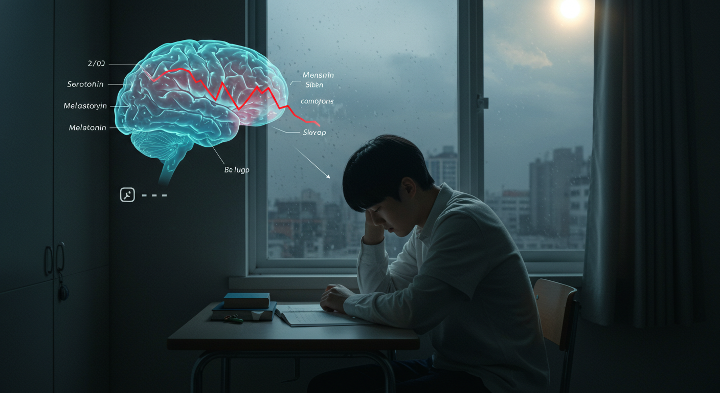 흐린 날, 뇌가 우울해지면 공부 의욕까지 떨어질까?