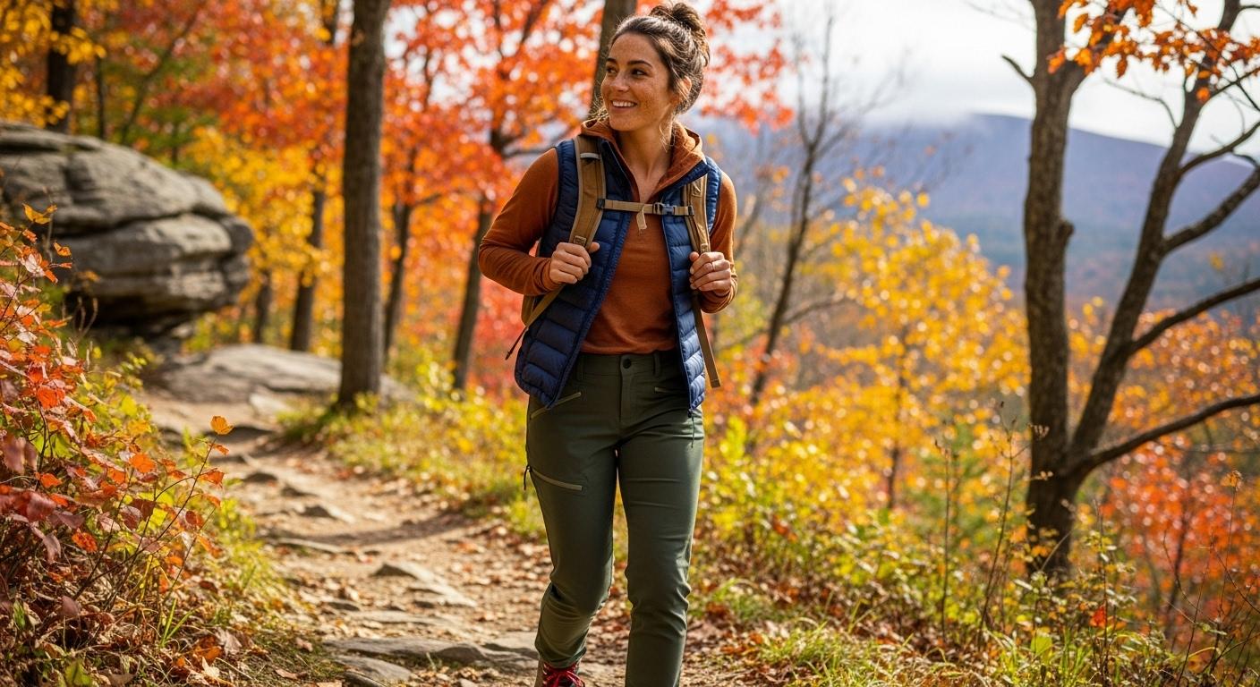 가을 등산 바지 여성