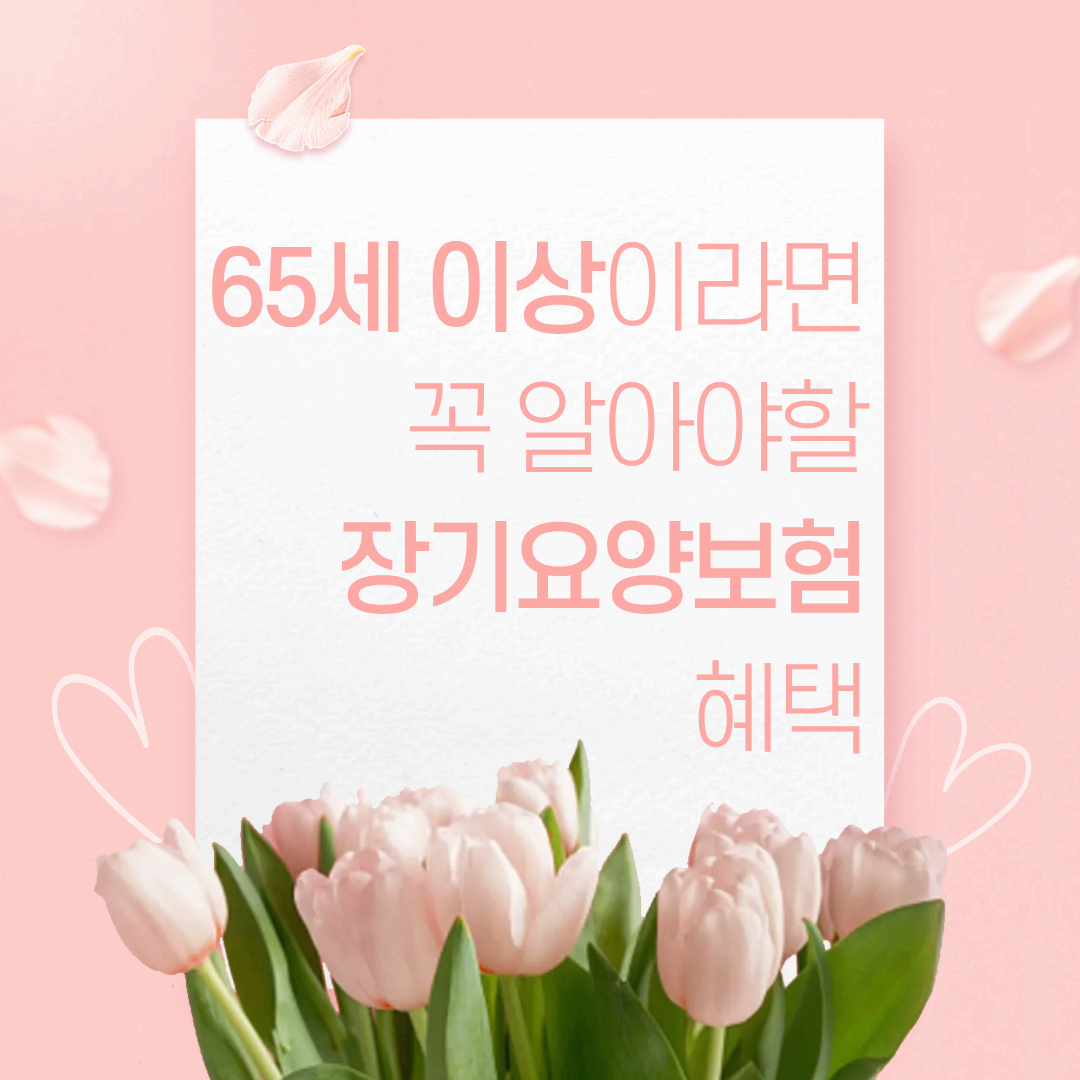 65세 이상이라면 꼭 알아야 할 장기요양보험 혜택