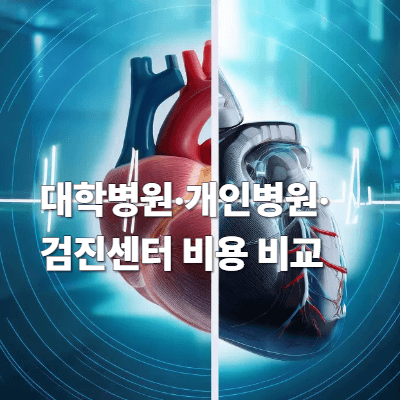 대학병원&middot;개인병원&middot;검진센터 비용 비교