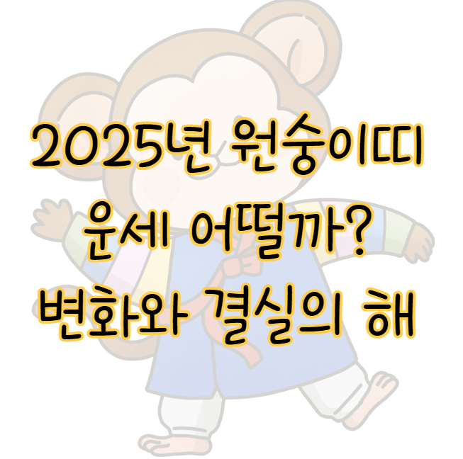 2025년 원숭이띠 운세 총정리 ❘ 변화와 결실의 한 해 표지