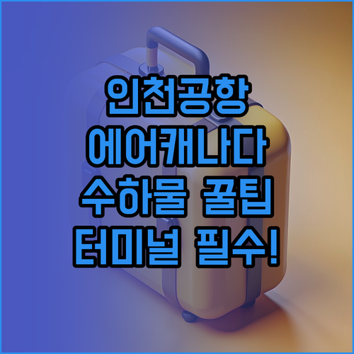 인천공항 에어캐나다 수하물 규정과 터..