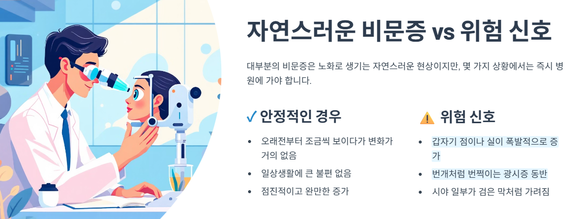 자연스러운 비문증 vs 위험 신호 구분법