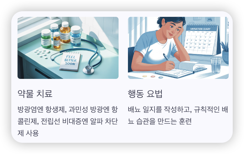 잔뇨감-치료법-약물치료-행동요법