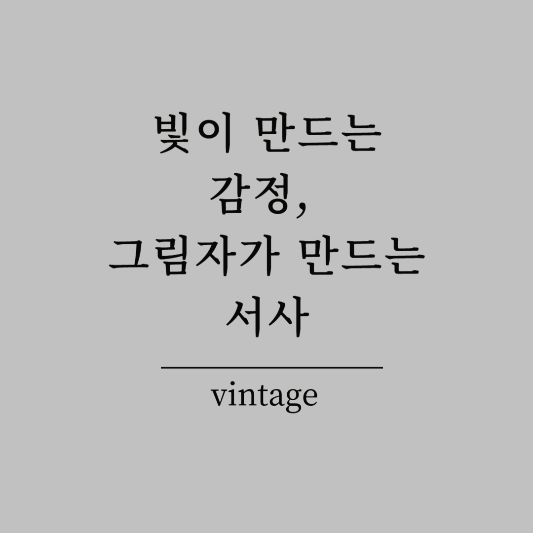 빛이 만드는 감정, 그림자가 만드는 서사