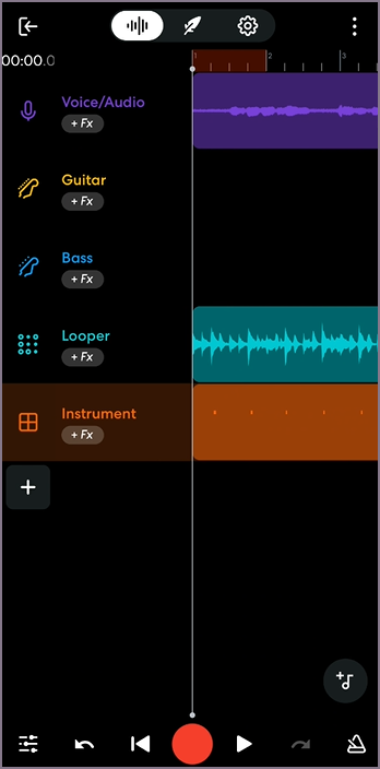 랜드랩 작곡된 음악 확인 화면