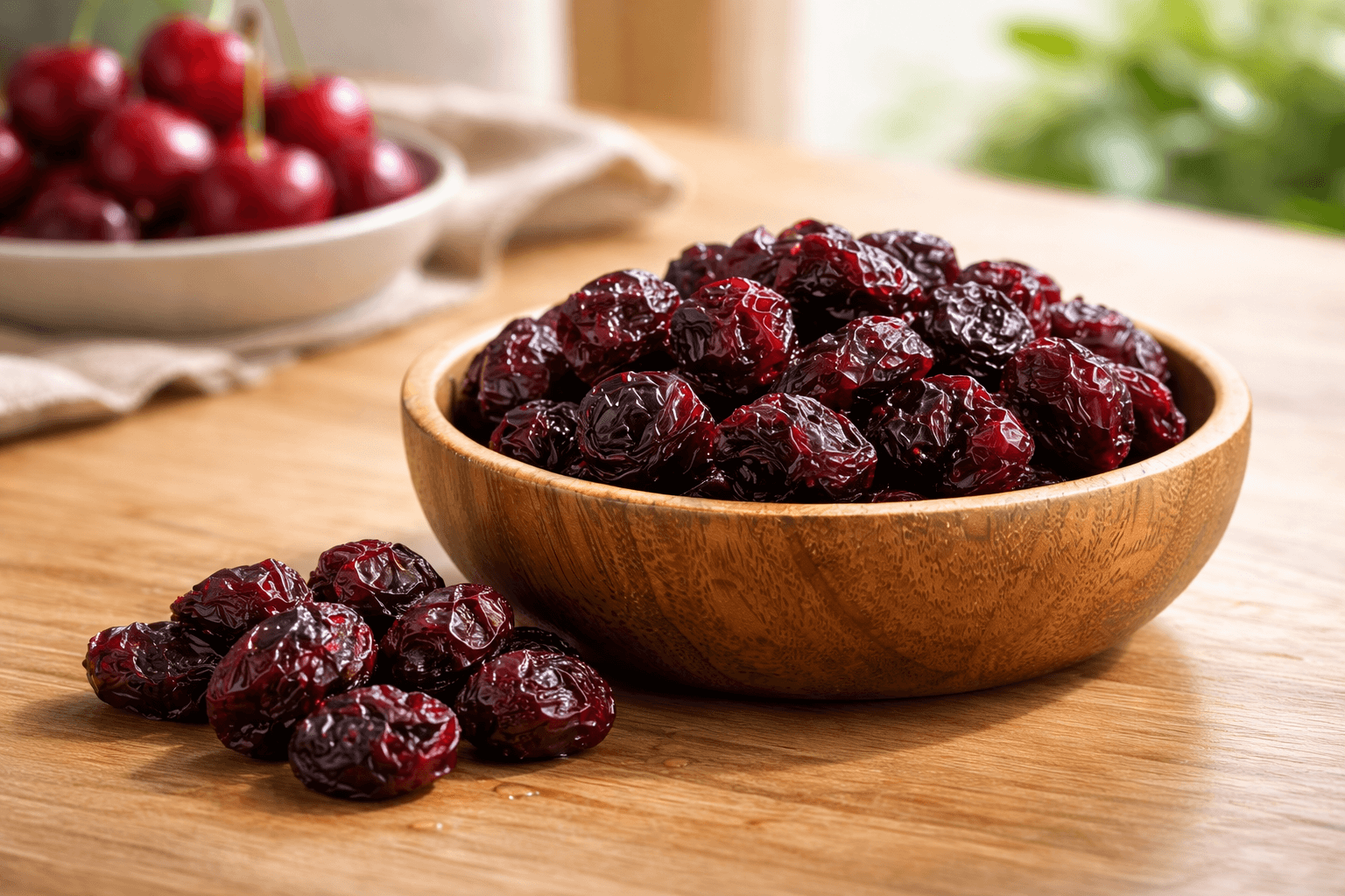 건과 체리 영양성분 농축 효과와 당 함량 차이