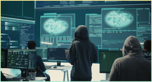 정부 해커들로 구성된 실망한 팀이 하이테크 사무실에서 데이터베이스와 서버에 액세스하지 못하고, 대형 스크린과 함께 하이브리드 전쟁에 필요한 암호를 훔치는 작업을 한다. 좌절한 전문가들. 카메라 B.