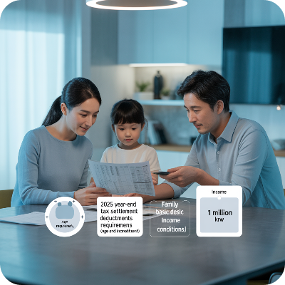 2025 연말정산 부양가족 기본공제 요건 이미지