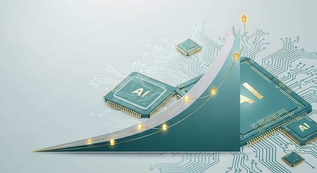 젠슨 황의 막대한 재산과 엔비디아의 성장세를 보여주는 세련된 인포그래픽, AI 칩 디자인이 배경에 있습니다.