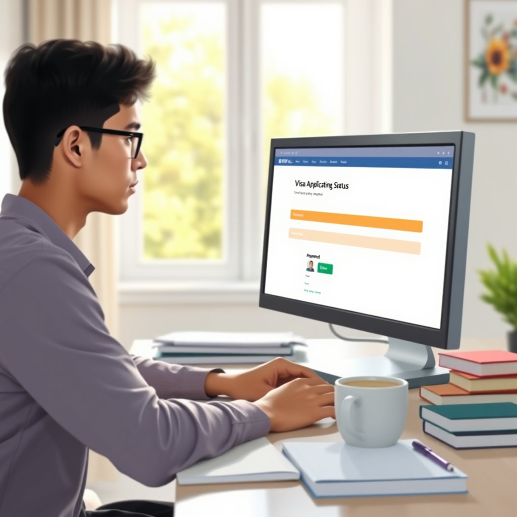 유학비자 발급 진행 상황 조회