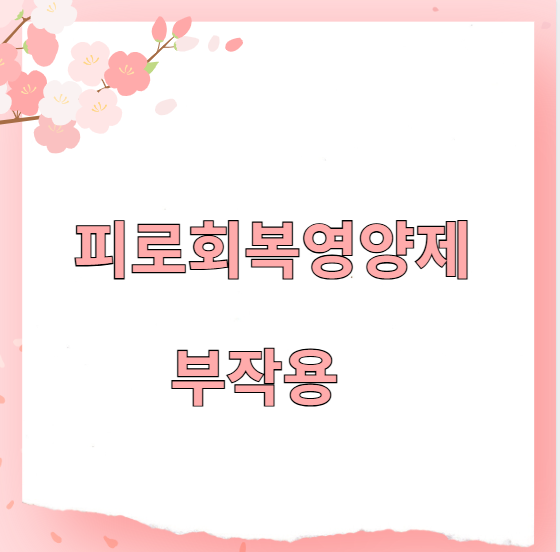 피로회복영양제 부작용