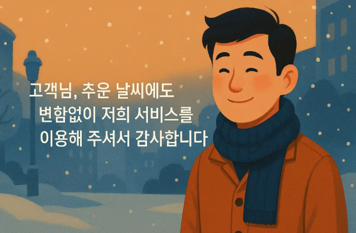 비즈니스 파트너 겨울 안부 멘트 남자