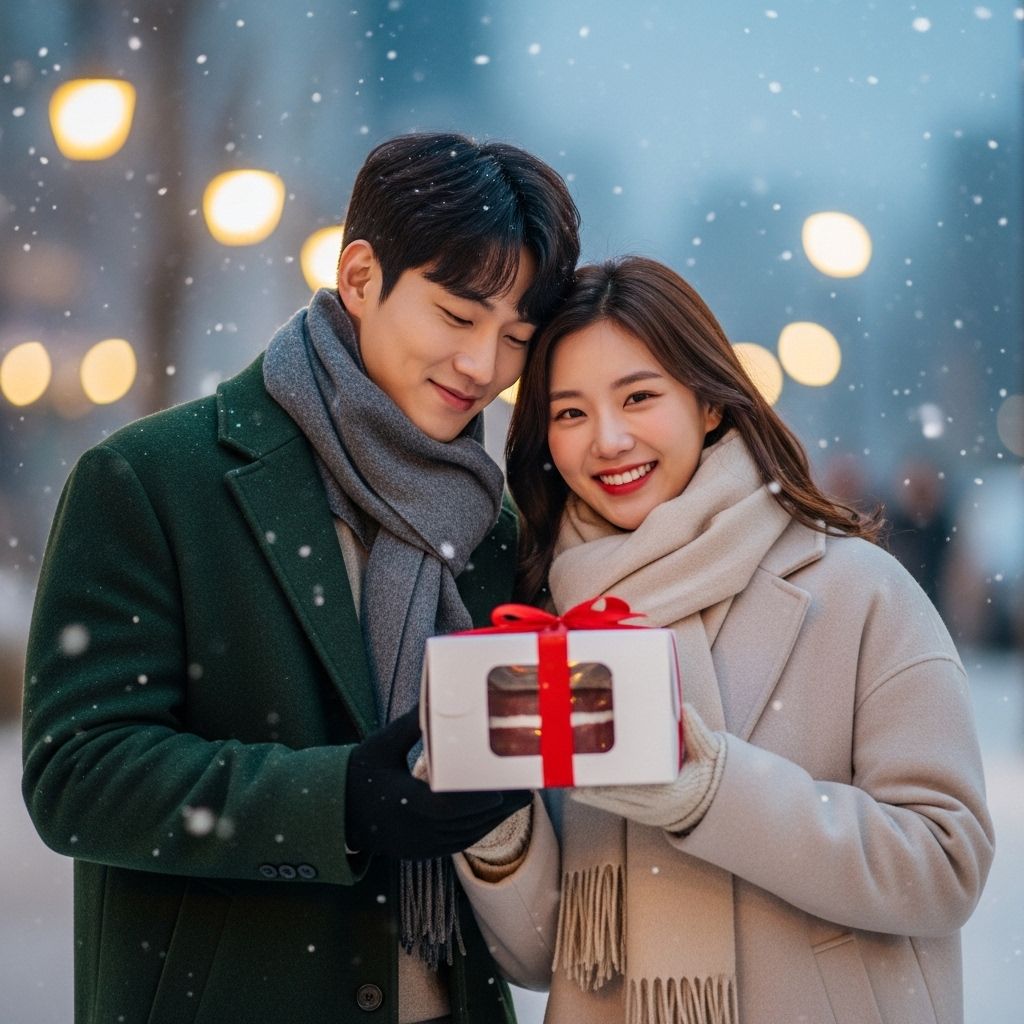서울윈터페스타 제야의 종, 케이크를 들고 있는 연인