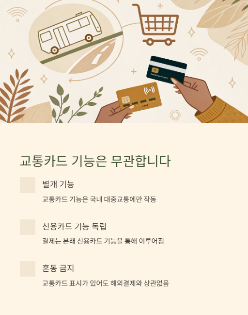 교통카드 기능은 무관합니다