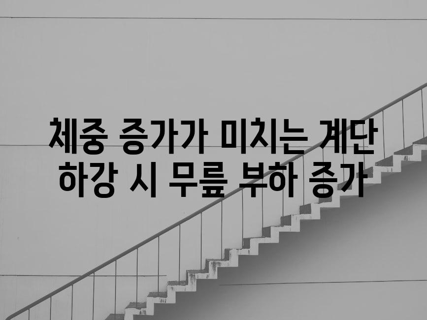 체중 증가가 미치는 계단 하강 시 무릎 부하 증가
