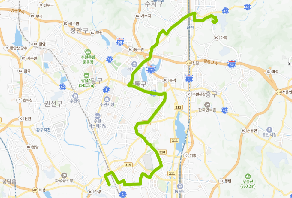 수원-용인-화성-720-3번-버스-노선-지도