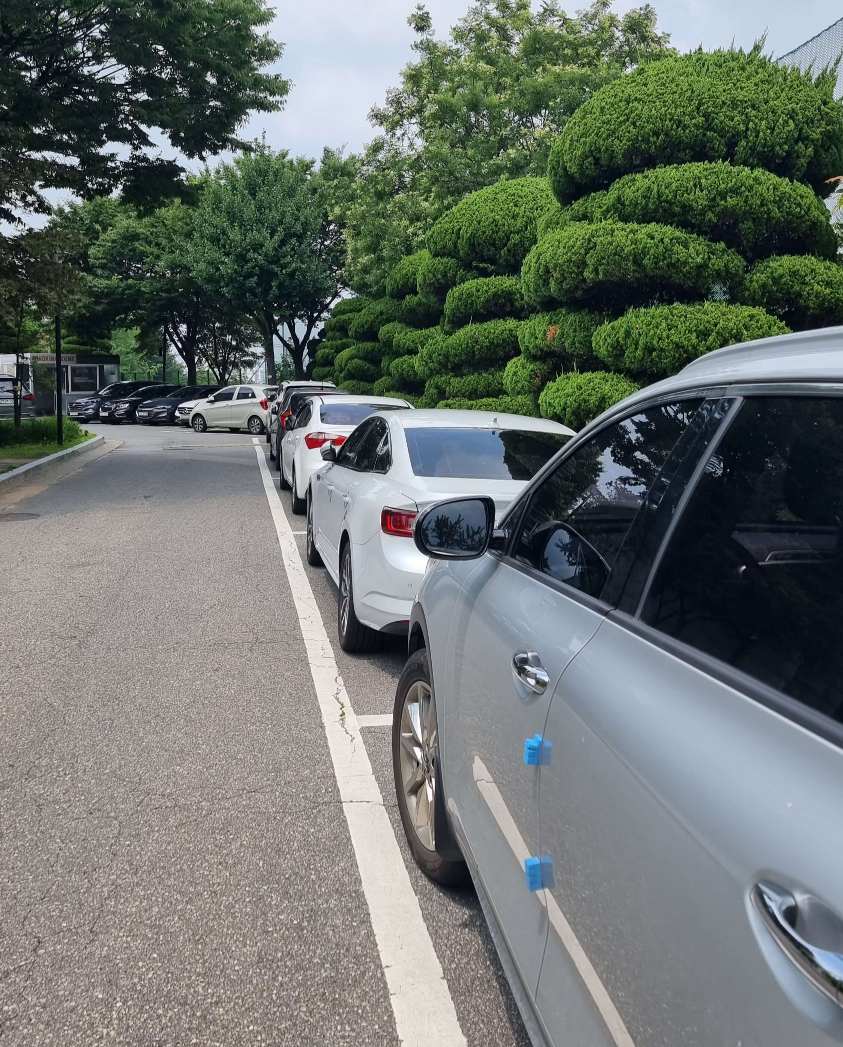 선경 도서관 주차장 모습