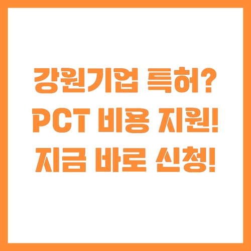 강원도 수출 기업 PCT 특허 비용 ..