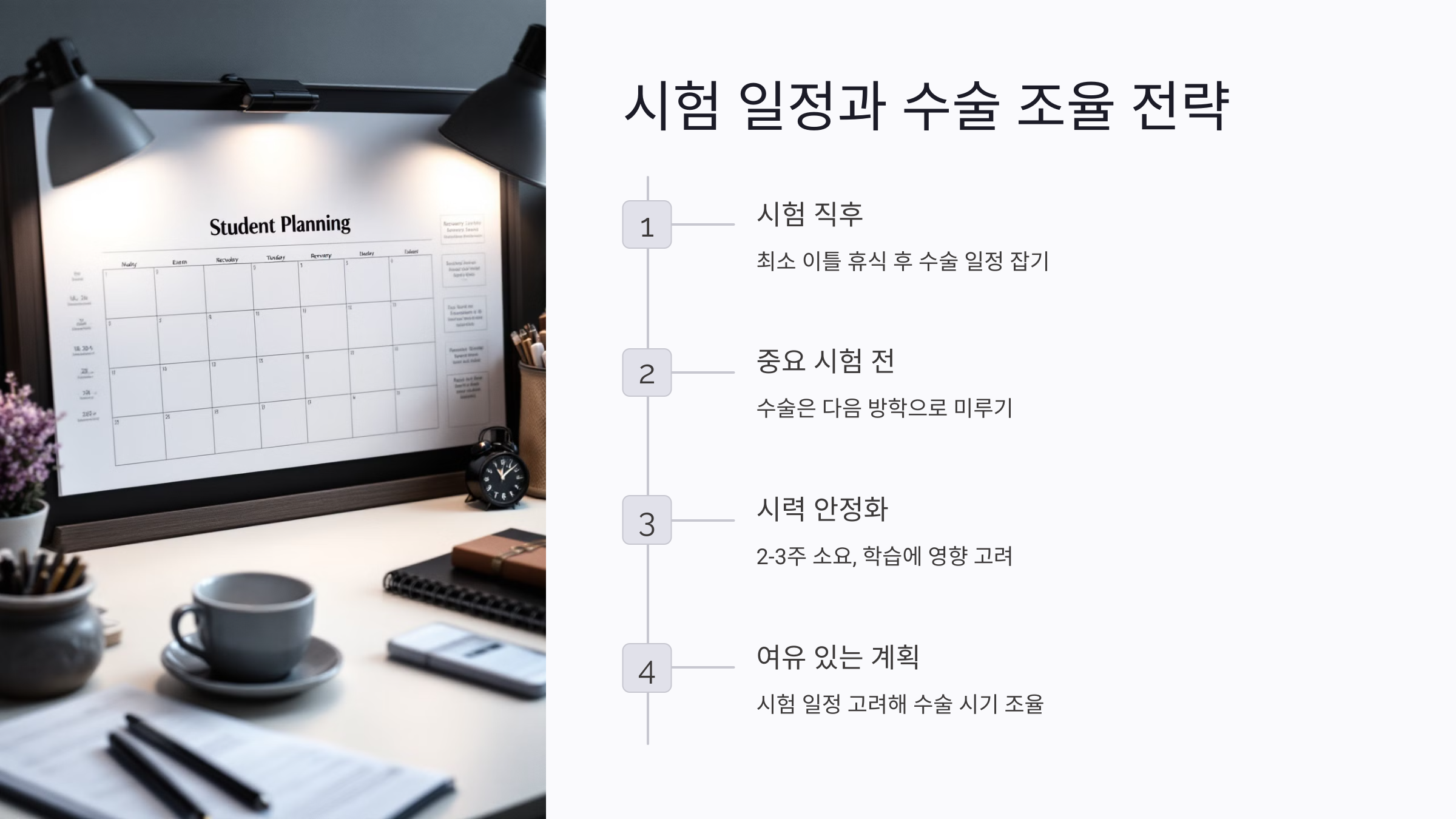중요 시험 일정과 라식수술, 어떻게 조율할까?