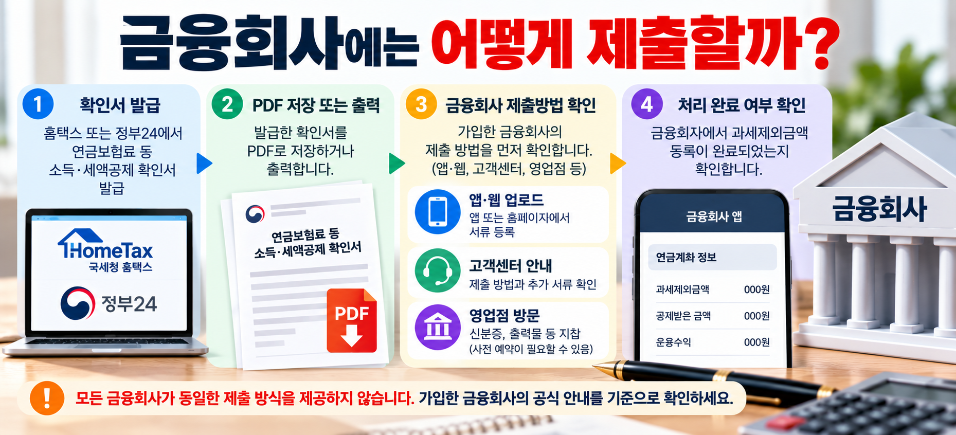연금저축 세액공제확인서 금융회사 제출 방법