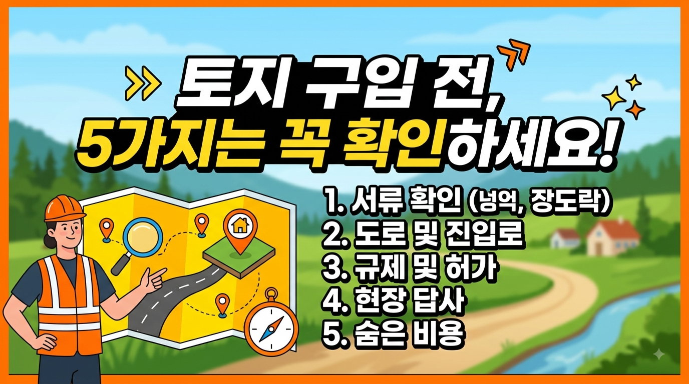 토지를 구입할 때 반드시 확인해야 할 핵심 주의사항