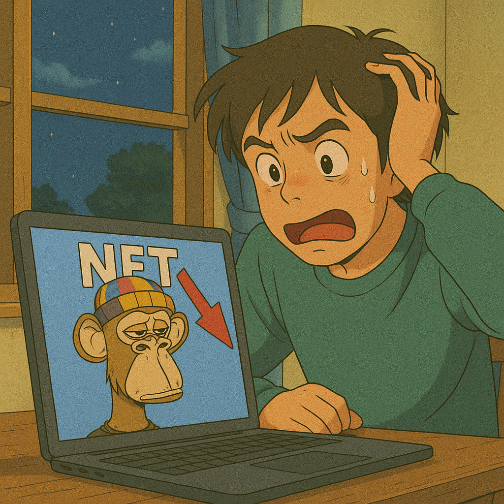 NFT 원숭이 짤의 시작과 폭락 사진