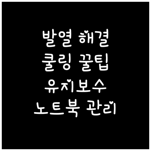 노트북 발열 해결 마스터: 쿨링 시스..