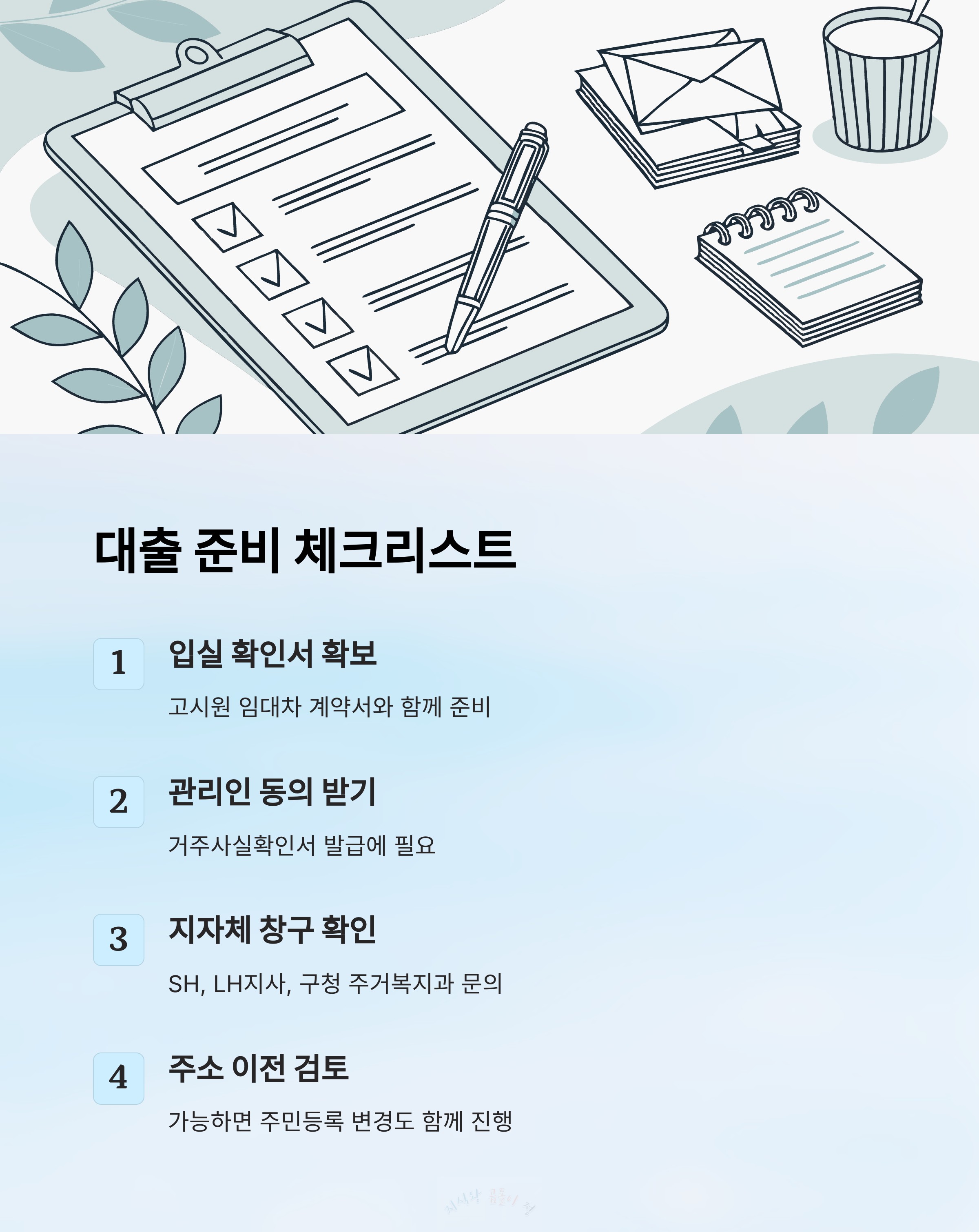 대출 준비 체크리스트