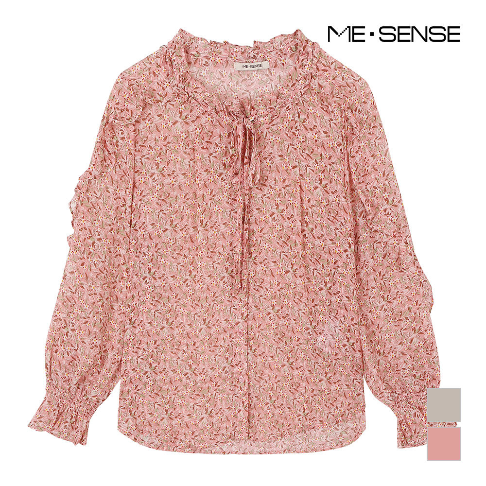 미센스 미센스 프릴 시스루 블라우스 MB09BLMD03Z