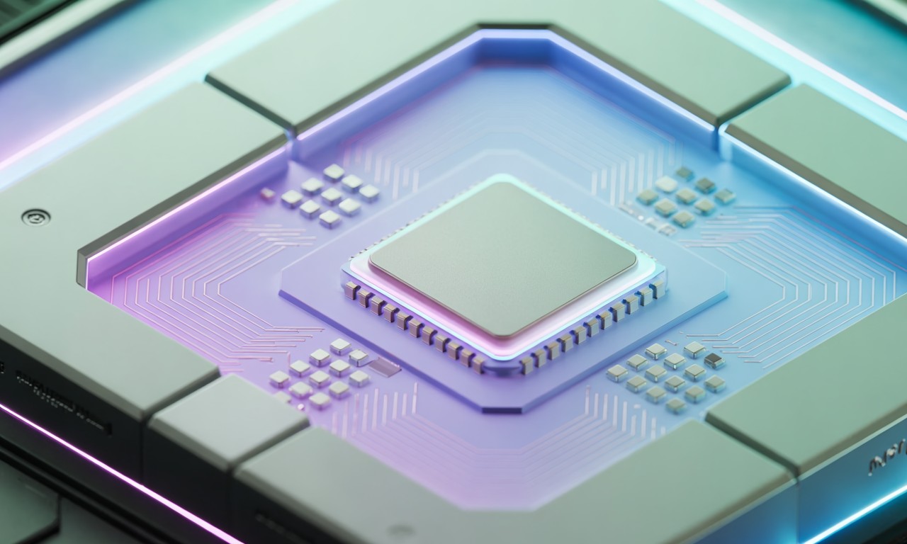 HBM 메모리와 GPU 칩이 결합된 AI 반도체 패키징 구조 클로즈업