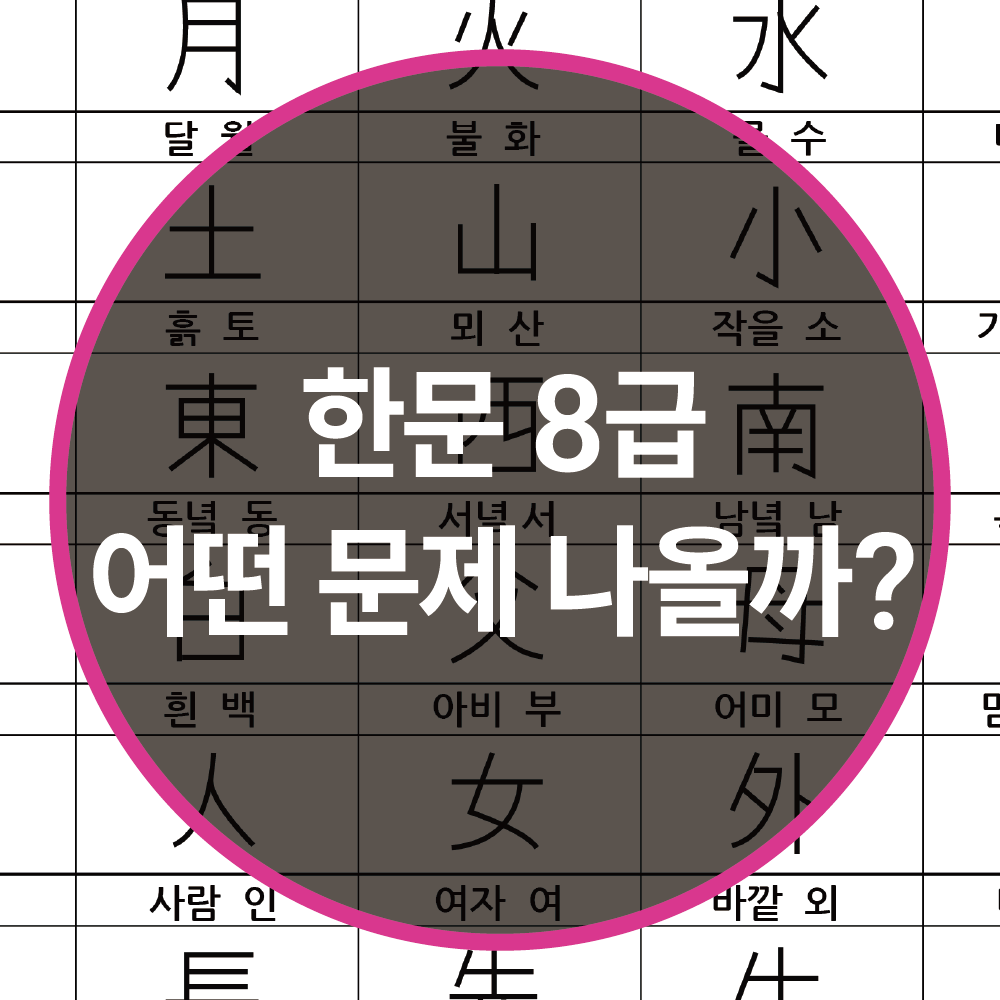 한자 8급, 어떤 문제 나올까? 합격을 위한 전략 공개!