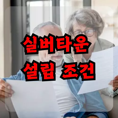 실버타운 설립 조건