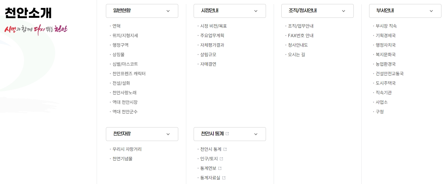 행정정보 공개 메뉴에서 예산 집행 현황과 계약 정보를 투명하게 확인하는 모습