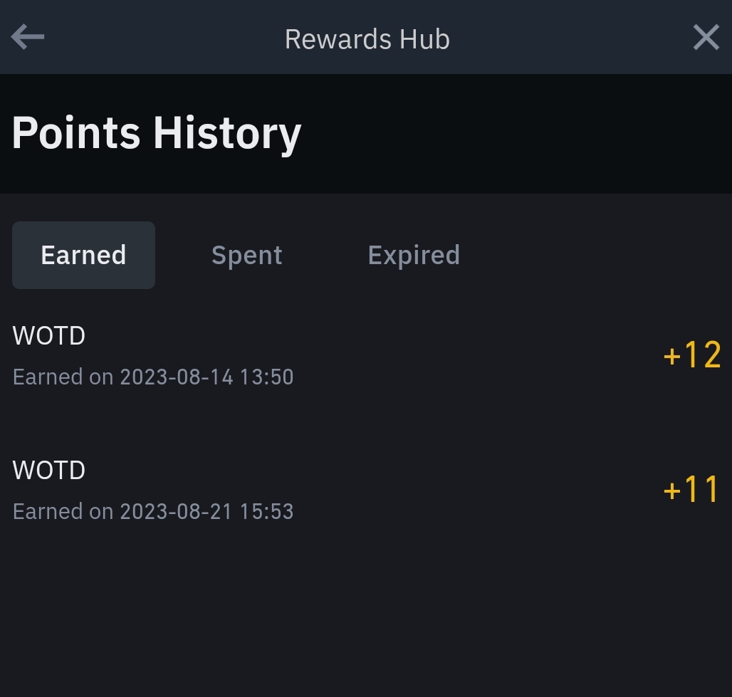 포인트 히스토리에서 포인트 확인