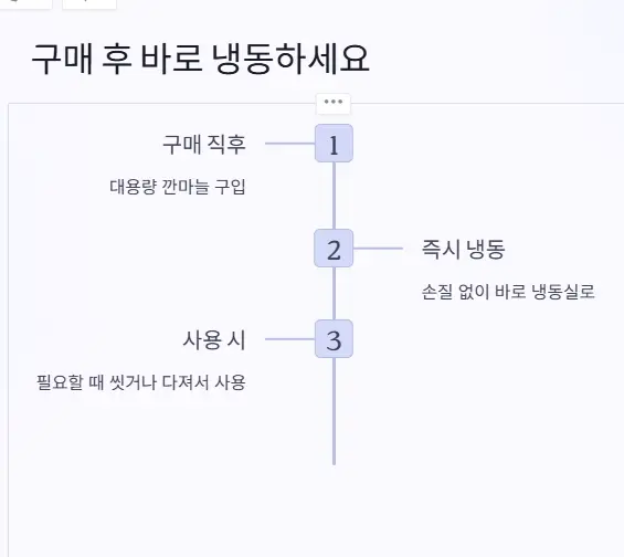 구매 후 냉동