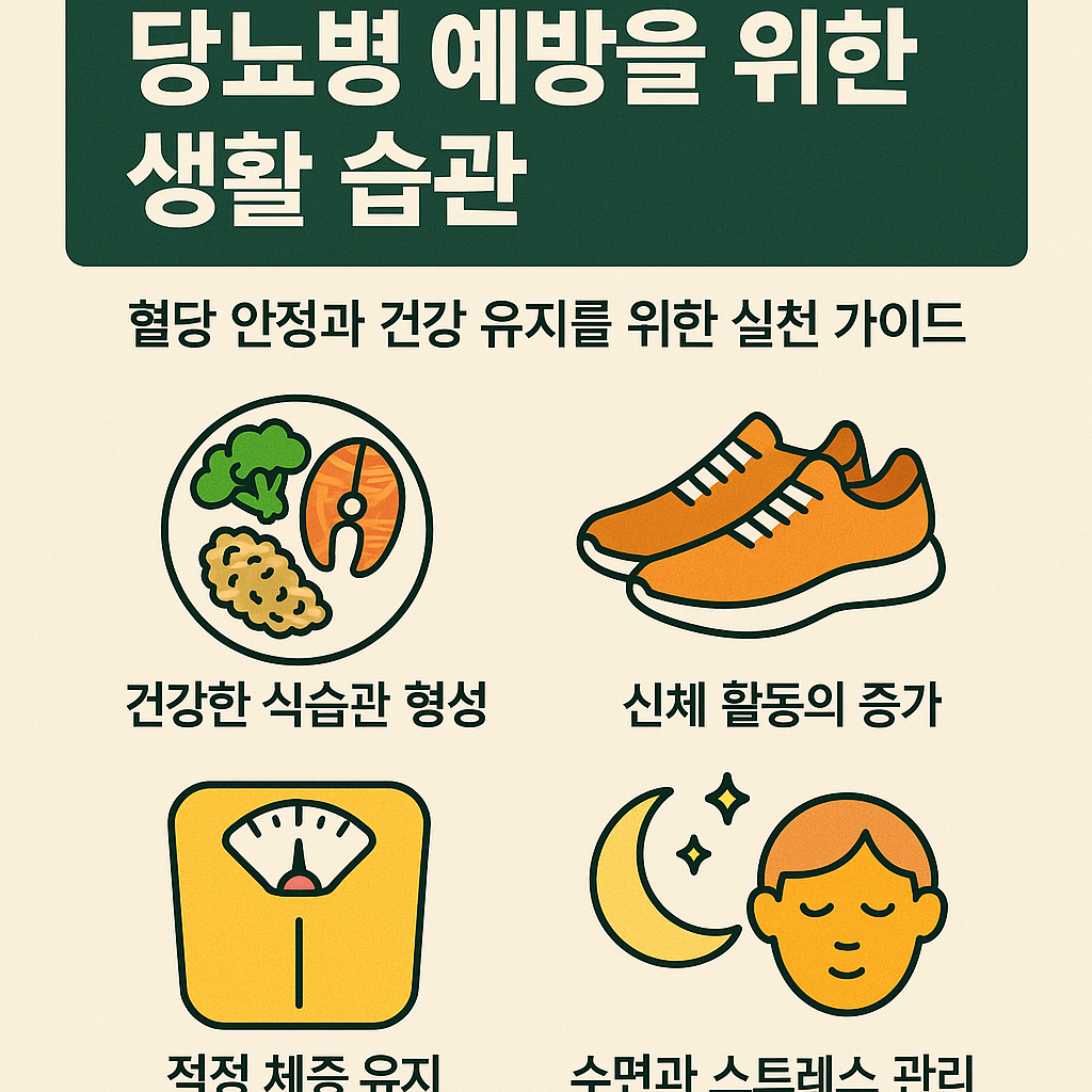 당뇨병 예방을 위한 생활 습관: 혈당 안정과 건강 유지를 위한 실천 가이드