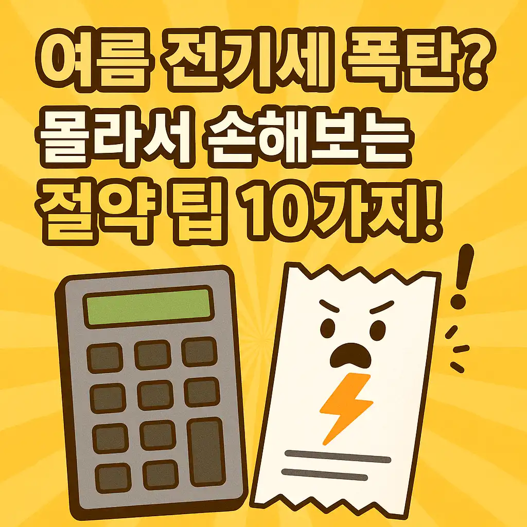 여름철 전기세 폭탄 피하기 10가지 방법 썸네일 이미지