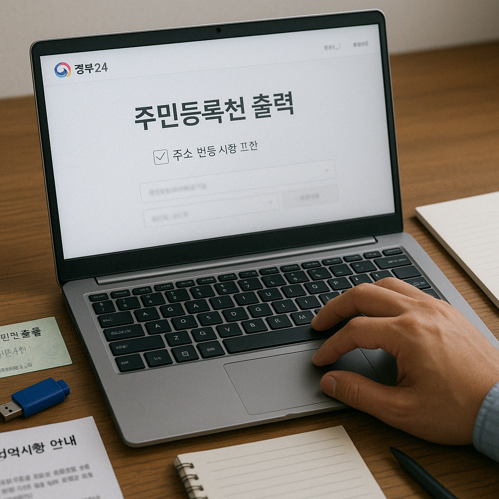 주민등록초본 발급 관련 사진
