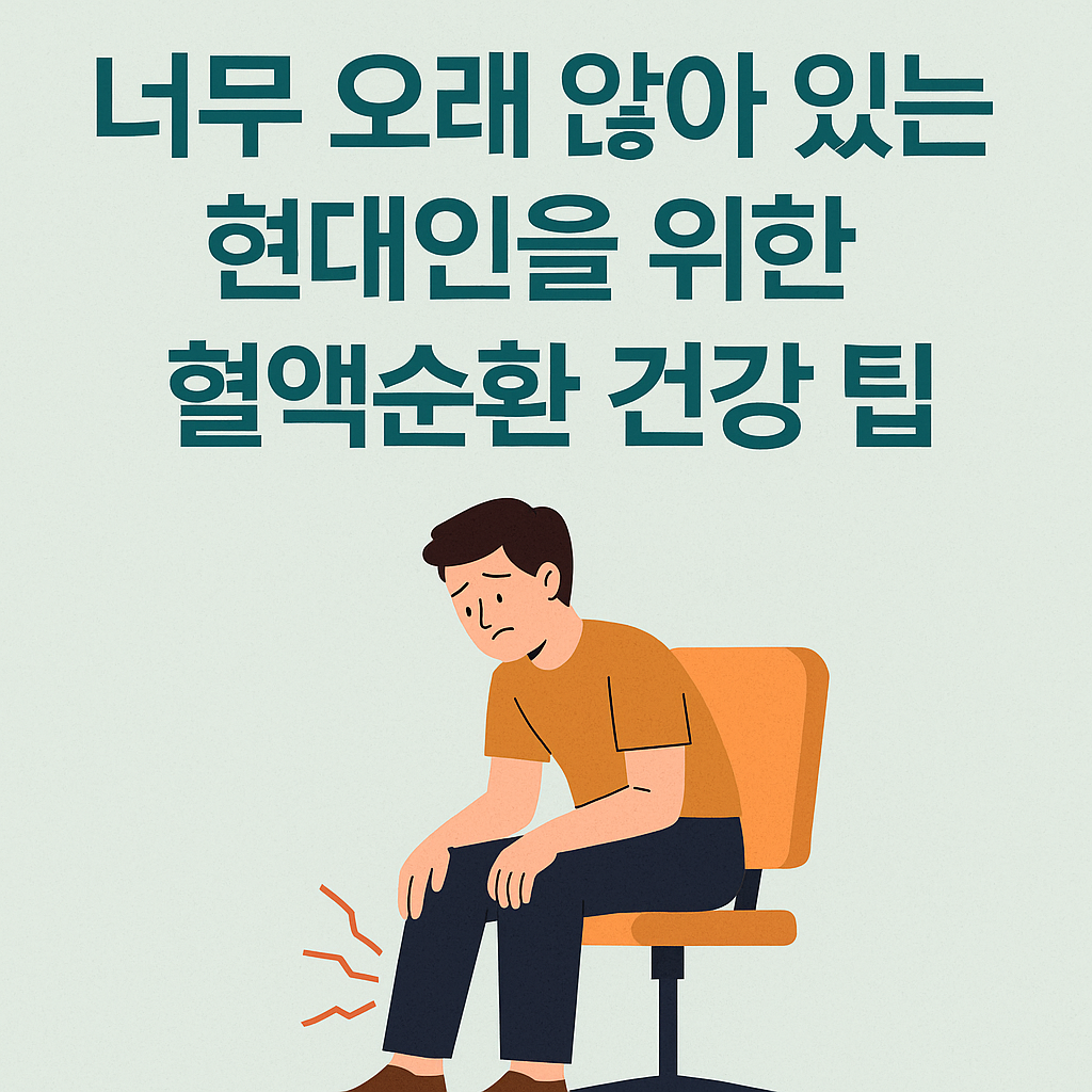 너무 오래 앉아 있는 현대인을 위한 혈액순환 건강 팁