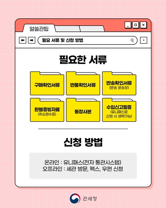 150$달러 운동화 반품하고 2만원 관세 환급받기