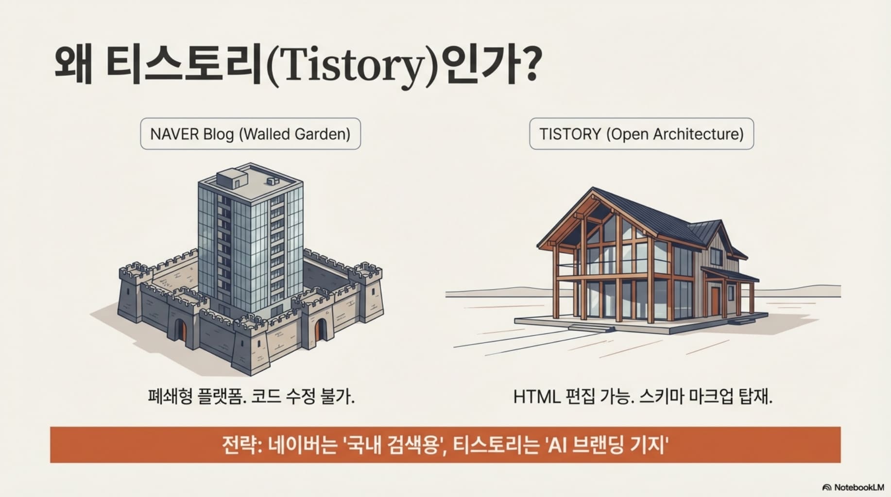 티스토리는 HTML편집기능, 스키마 마크업 탑재가능.