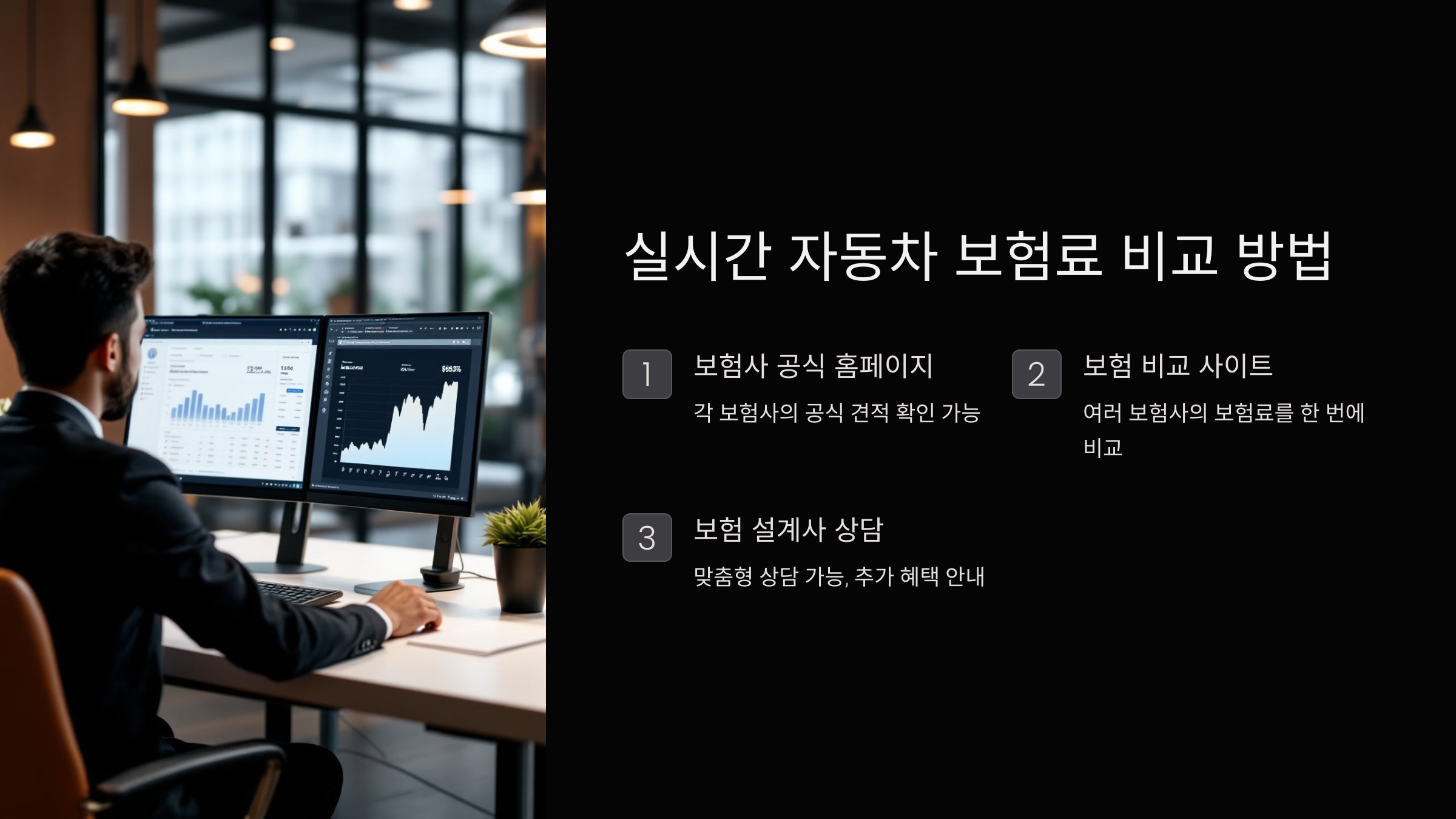 실시간 자동차 보험료 비교 방법