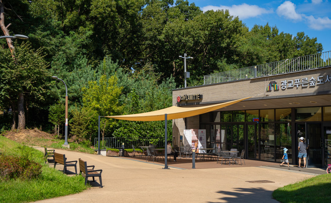 광교 푸른숲 도서관 뒷문