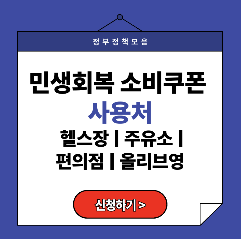 민생회복 소비쿠폰 사용처: 헬스장, 주유소, 편의점, 올리브영 등 활용법 (2025)