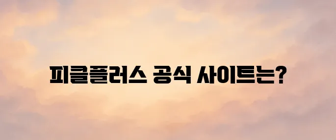 피클플러스 홈페이지 바로가기