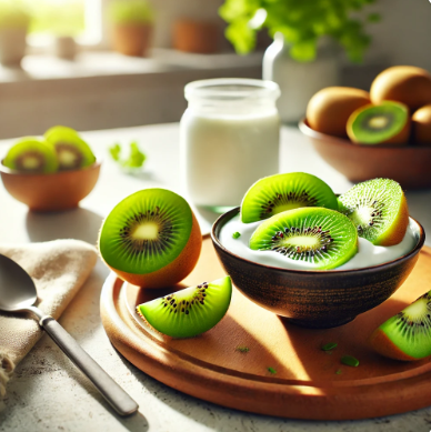 식단에 키위 아침