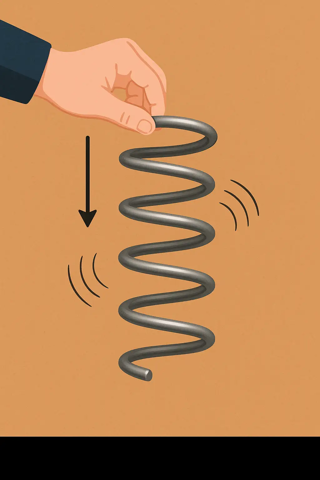 스프링을-손으로-늘렸다가-놓았을-때-다시-원래-모양으로-돌아오는-장면을-통해-탄성력과-복원력의-물리적-원리를-표현한-이미지